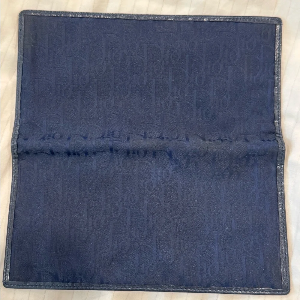 Blue Dior Monogram Canvas wallet